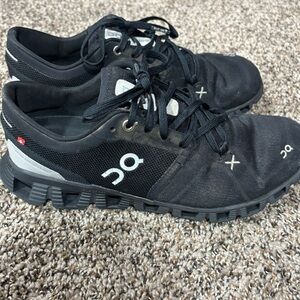 On Running Womens  Black and Gray Athletic Shoes